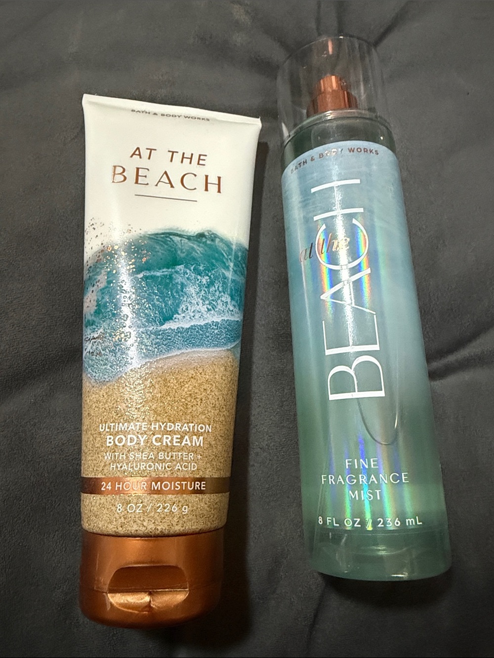 Bath & Body Works At The Beach Body Cream & Fine Fragrance Mist - Blue/Gold/Tan